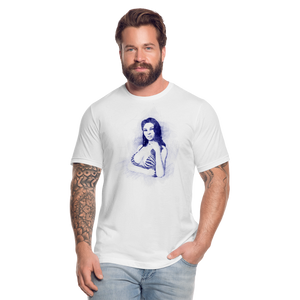 Ashley "Inked" House Party White and Blue T-Shirt - white